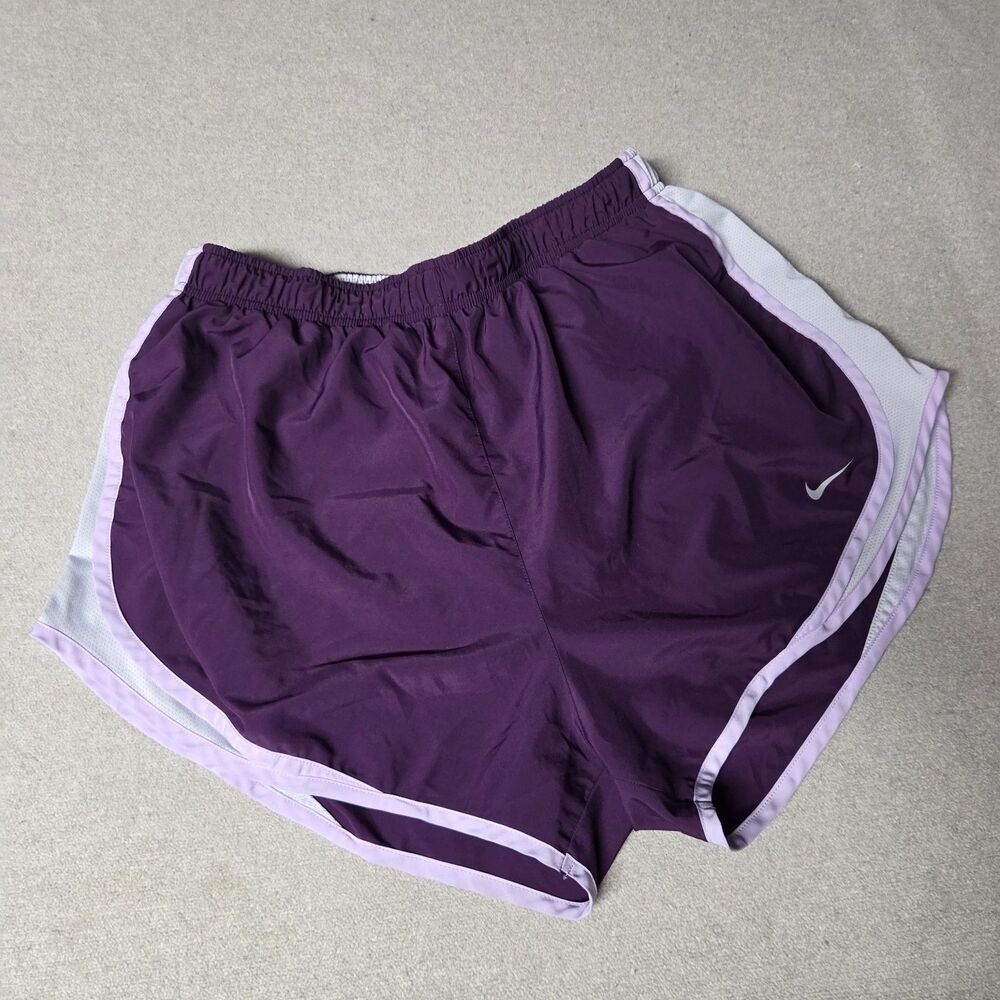 Nike Uptempo Running Purple Gray Dri Fit Womens Shorts Size XL Athleisure